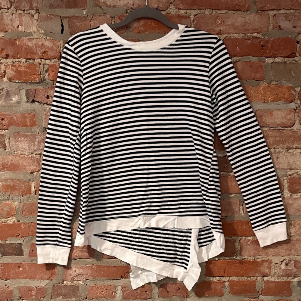 Anthropologie Black and White Striped Sweater